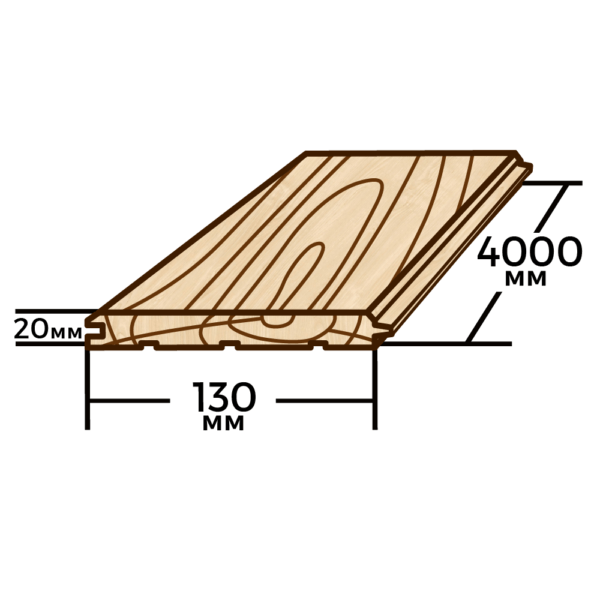 Фальшбрус (сосна) 130мм×20мм×4000мм - фото